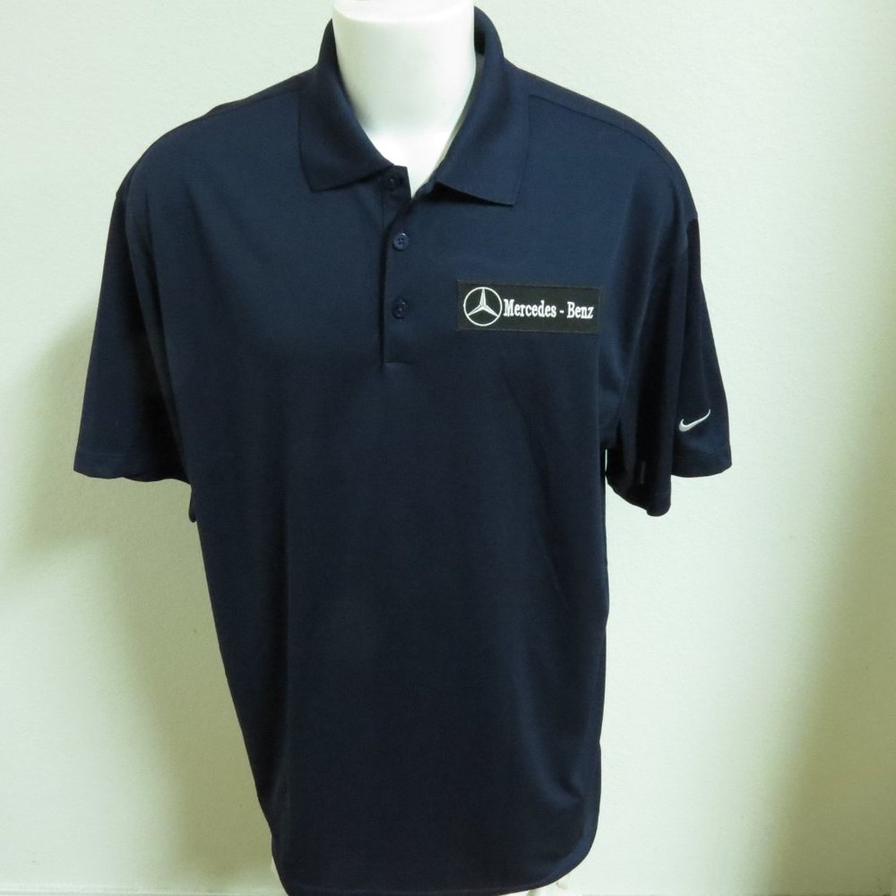 M-2XL MERCEDES Navy Nike Dri-Fit Men's #23V Polo Shirt
